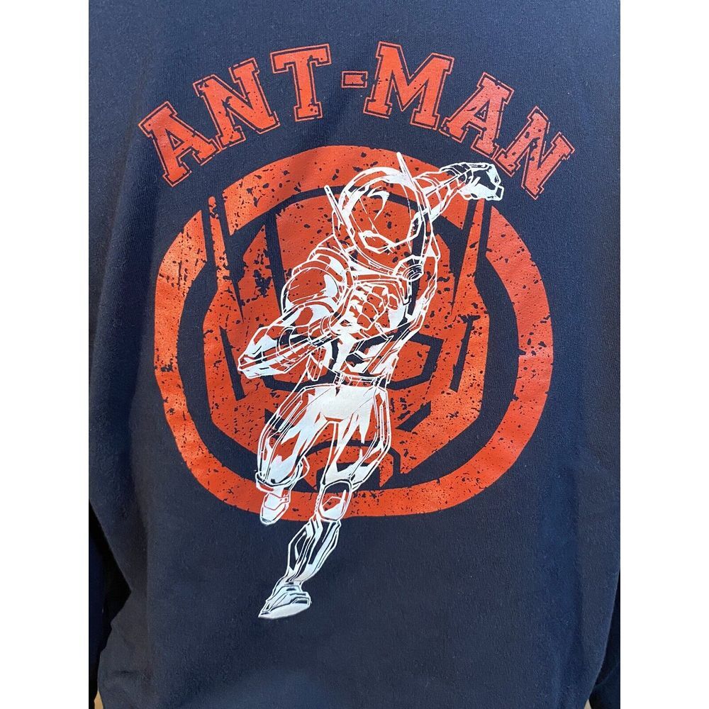 Marvel Avengers Antman Unisex Size M Medium Blue Long‎ Sleeve Sweatshirt Hoodie